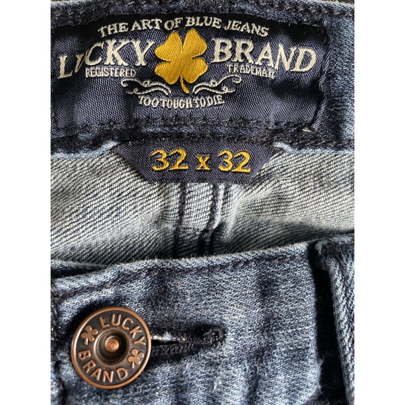 Lucky Brand Men's Blue Jeans Straight Size 32 x 32 SKU 2641 - Picture 3 of 7